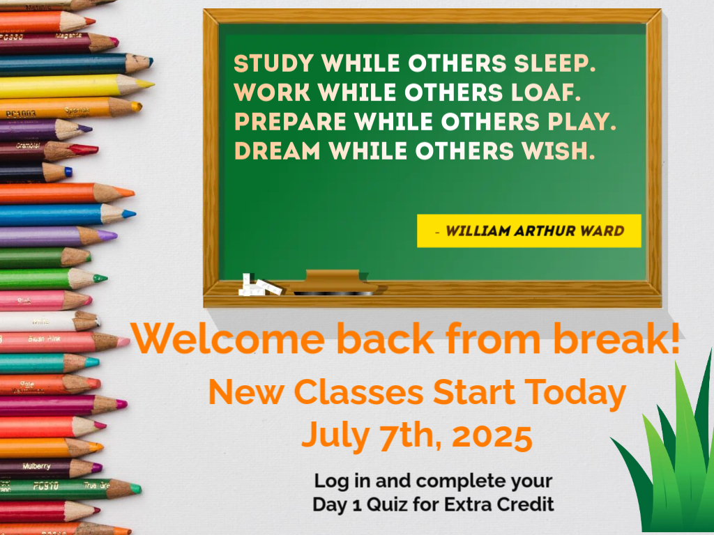 welcome back class starts today