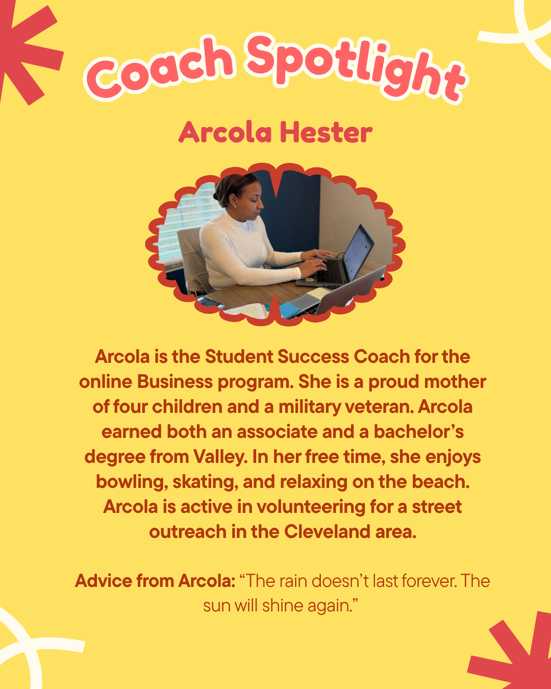 Coach Spotlight of Arcola Hester